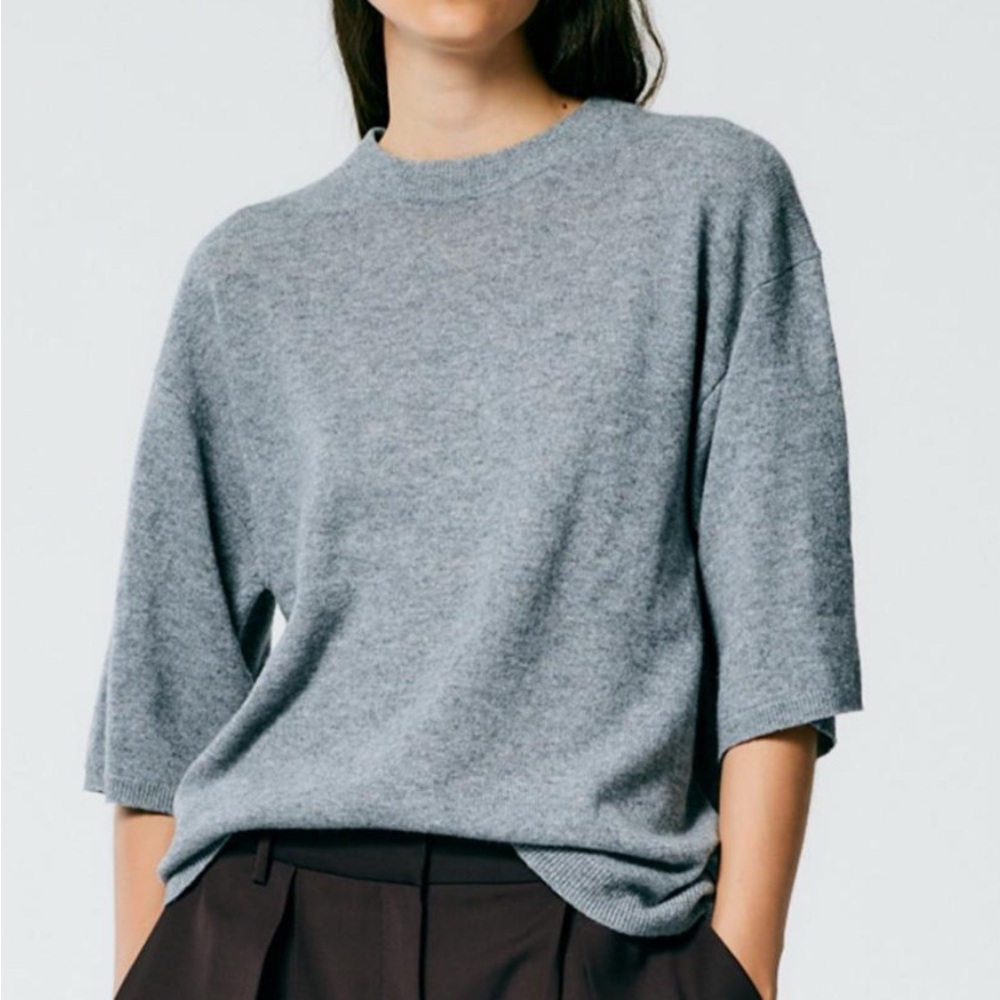 Tibi Washable Cashmere Oversized Easy T-Shirt